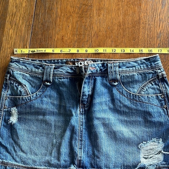 BONGO Distressed Jean Skirt Girls Size 13 - Picture 8 of 10